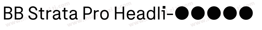 BB Strata Pro Headli字体转换